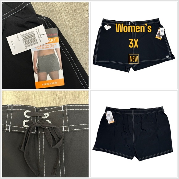 Zeroxposur 3X Swim Shorts Hybrid Trunks Boxers Black Swimwear Boardshort New - Picture 1 of 12